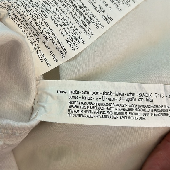 Zara White High Waist Denim Shorts size 4 button fly - Picture 8 of 8